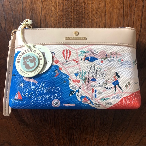 Spartina 449 Handbags - 🆕Southern California Map Wristlet by Spartina 449